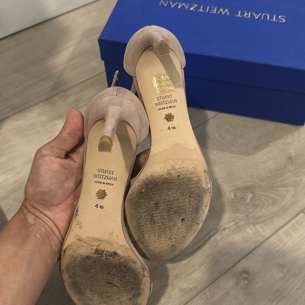 Stuart Weitzman Nudist Ankle Strap Sandal - Picture 5 of 8